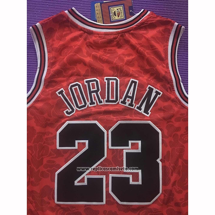 Camiseta Chicago Bulls Bape #23 Hardwood Classic Rojo